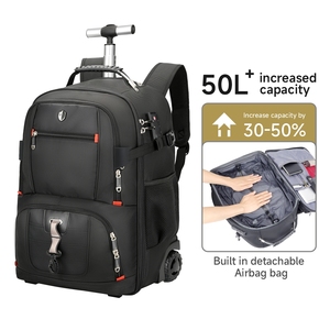 Borsone sottovuoto con ruote da 60L borsone da viaggio <span class=keywords><strong>idrorepellente</strong></span> con <span class=keywords><strong>zaino</strong></span> a rulli airbag <span class=keywords><strong>zaino</strong></span> svizzero - Product Image 1