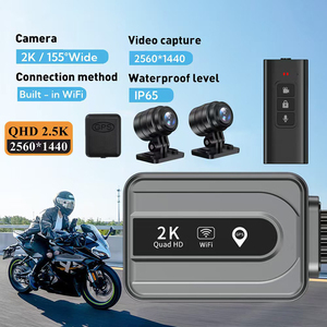 Cámara Inteligente <span class=keywords><strong>para</strong></span> Motocicleta 2K con WiFi, Grabación en Bucle, Resistente al Agua IP67, Pantalla Táctil de Gran Angular, Estilo Caja Negra - Product Image 2
