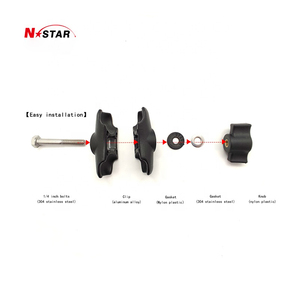 Bras court et long à <span class=keywords><strong>Double</strong></span> prise pour bases de balle de 1 pouce pour caméra <span class=keywords><strong>Gopro</strong></span> vélo vélo moto support de téléphone pour Ram - Product Image 5