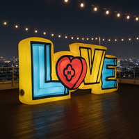 Lettres LOVE géantes gonflables pour une décoration de mariage et de la Saint-Valentin vibrante et colorée |   Accessoire photo pour événement intérieur/extérieur