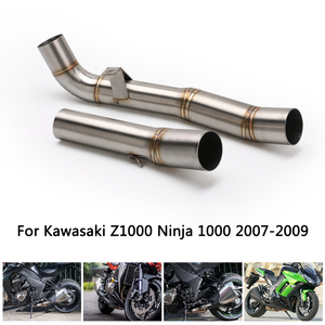 Tubo de Escape Slip-on para Motocicleta <span class=keywords><strong>Kawasaki</strong></span> Z1000 2007 2008 <span class=keywords><strong>2009</strong></span> Z1000 Z <span class=keywords><strong>1000</strong></span> 07 08 09, Silenciador de Escape, Tubo de Enlace Medio - Product Image 6