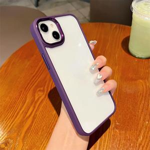 เคสโทรศัพท์สำหรับ iPhone 17 Pro Max สีพื้นเรียบง่าย ร่องโลหะ โปร่งใส ป้องกันการกระแทก ครอบคลุมทั้งตัวเครื่อง - Product Image 6