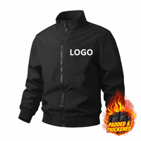 Blouson d'hiver matelassé pour homme, style aviateur, col montant, couleur unie, vintage, vêtement de travail, OEM ODM