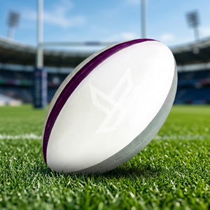 Hot Sale Full Grain High Quality Professional <b>Machine</b> <b>Stitched</b> Rubber Leather Rugby Ball - Product Image 1