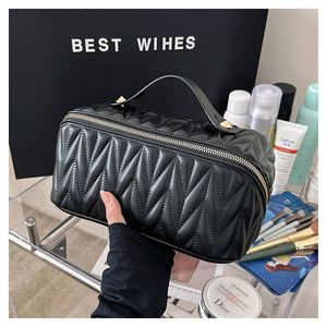 Hot Selling Vintage <b>Large</b> Capacity Plastic Zipper Makeup Cosmetic Bag Women | Fashion Travel Organizer | Custom <b>Pillow</b> Design - Product Image 6