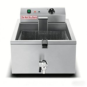 業務用電気自動ステンレス製単筒式業務用深型フライヤー - Product Image 1