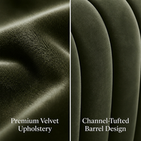 Fauteuil pivotant en velours vert avec dossier capitonné pour salon, chaise de loisirs contemporaine pour la maison et l'hôtel, vente en gros OEM&ODM