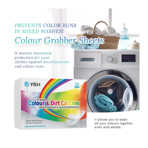 Kain berkualitas portabel populer kain pengambil warna membersihkan cucian warna menyerap warna lembar kolektor kotoran - Product Image 2