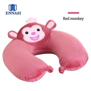 Almohada de viaje de espuma viscoelástica con soporte para el cuello, cojín de viaje personalizado con animales suaves - Product Image 1