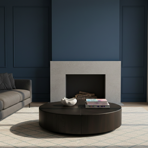 Mesa de Centro Moderna Redonda de Madera de Teca Sólida Hecha a Mano, Duradera, de Perfil Bajo, Minimalista, de Lujo, para Sala de Estar, Mueble de Diseño para Interiores - Product Image 6