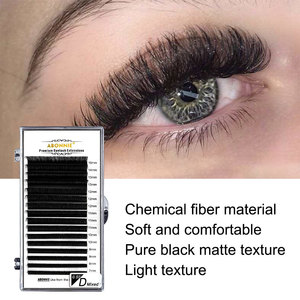 ขนตาปลอม Abonnie Individual Volume Lashes 6 มม. แบบ D Curl สีดำด้าน ขนตาโค้งงอนขนาดใหญ่ คุณภาพพรีเมียม - Product Image 3