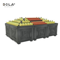 Grand espace de stockage Présentoir de supermarché pour fruits et légumes