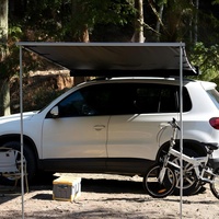 Tragbares Auto-Vordach mit Hartschalenkoffer 3x3, Dachzelt für den Heckbereich, ausziehbarer Sonnenschutz aus Aluminiumlegierung