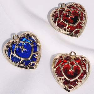 Diy Sieraden Maken Accessarry Valentines Geschenken Hemelwaarts Zwaard De Legende Van <span class=keywords><strong>Zelda</strong></span> Rood Holle Hart Kristallen Hanger Voor Ketting - Product Image 3