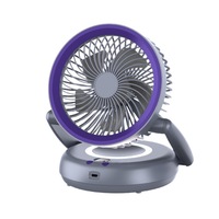 Neuer USB-Aufladbarer Tragbarer Faltbarer Luftzirkulationsventilator mit Bürstenlosem Motor und Eingebauter Batterie für Desktop-, Wand- und Bodennutzung