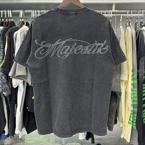 T-shirt <span class=keywords><strong>da</strong></span> <span class=keywords><strong>Uomo</strong></span> di Alta Qualità con Stampa DTG a Motivo Atleta, Maglietta Pesante con Effetto Diamantato e Lavaggio Acido, Abbigliamento Designer Majestik - Product Image 2
