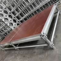Scène mobile en aluminium réglable pour les événements, pieds à verrouillage rapide, plateforme de scène modulaire légère pour la mise en place de mariages, utilisation en exposition
