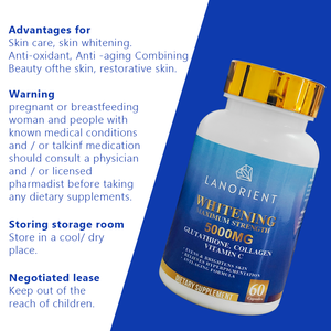 Private Label Biologische Gezonde Supplementen Producten Huid Whitening Anti-Black Spot Glutathion 5000Mg Capsules - Product Image 4