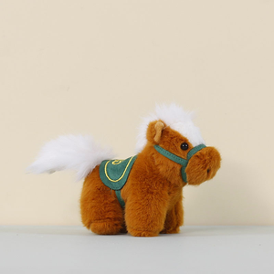 Groothandel Schattige Mini 12cm Pluche Paard Sleutelhangers Hangertje Aangepaste Logo Kleine Pony Pluche Sleutelhanger Knuffeldier voor Promotie - Product Image 4