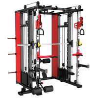 Équipement de musculation multifonctionnel pour intérieur, barre de traction, poulie, machine Smith, rack à squats pour bureau et maison