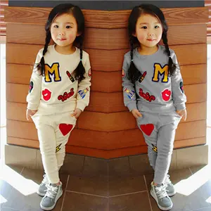 New Fashionable Child Clothes 2021 Autumn outwear Kid Girl Clothing Printed Letter Cute Kids Clothing Sets Girls