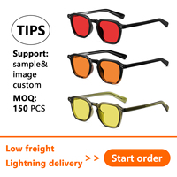 Gafas Ópticas Unisex con Armazón Poligonal TR90 Personalizado 2026, Lentes Planas Personalizadas en Rojo Naranja, Gafas con Protección Anti-Luz Azul
