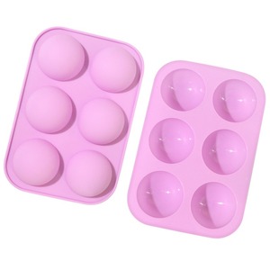 6 Cavity Semi Sphere <b>Silicone</b> Mold Round Dome <b>Baking</b> Mould for Chocolate Bomb Cake Jelly Mousse - Product Image 2