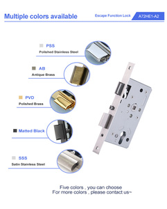 מפעל עמיד נגד גניבה מכורה מנעול A72HE1-A2 בריחה פונקציה עם מפתח לפתוח דלתות עץ ופלדה עבור בתי מלון - Product Image 5