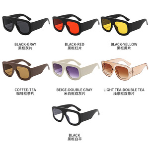 Gafas de Sol Cuadradas Extra Grandes, Estilo Retro Vintage, Lentes Rosas con Protección UV400, Gafas de Sol de Marca de Lujo a la Moda para Mujer - Product Image 6