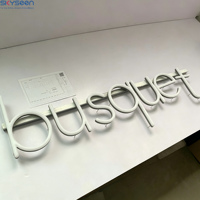 Letrero de Letras Curvas de Acrílico 3D Personalizado, Letrero Luminoso LED con Iluminación Frontal, Resistente al Agua IP65, para Decoración de Tiendas