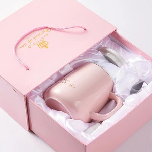 แก้วกาแฟรูปหัวใจสีชมพูน่ารัก ชุดของขวัญที่ดีที่สุด ขายส่งราคาถูก แก้วเปล่าสำหรับงานซับลิเมชั่น - Product Image 6