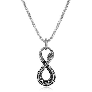 yunnique Stainless Steel Snake Pendant Necklace Men's Animal Geometric Design Fashion Jewelry 2310114 - Product Image 1