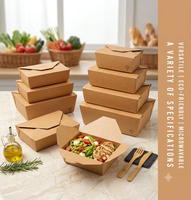 Boîte à poulet pliable en papier kraft avec fermeture sécurisée pour poulet frit et plats à emporter
