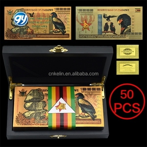 Nuevo billete de un trillón de yottalillones de dólares de Zimbabue, chapado en oro, con un hermoso <span class=keywords><strong>color</strong></span> - Product Image 4