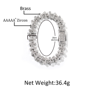 Bracelet Chaîne Maillons "Mini Croix" <span class=keywords><strong>Luxe</strong></span> Unisexe Plaqué Or 18K avec Charmes Zircons 5A pour Hommes Femmes, Accessoire Tendance - Product Image 6