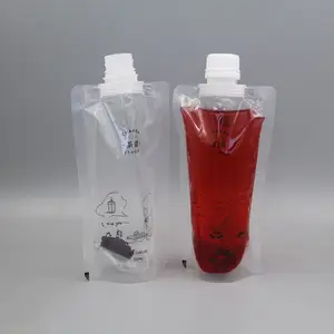 Aangepaste Herbruikbare Uitloopzak Voor Shampoo Bijvullen Sub-Verpakking Drankzak Met Tuit Verpakking Vloeibare Zak