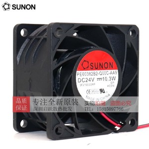 พัดลมไร้แปรงถ่าน Sunon รุ่น PE60382B2 Q00C AA9 24V 10.3W ขนาด 60 มม. สำหรับระบายความร้อนอุปกรณ์อิเล็กทรอนิกส์ - Product Image 1