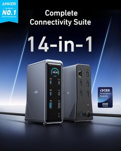 Anker Prime <b>Docking</b> <b>Station</b> 14-Port with 160W Max Output 10Gbps Fast Data Transfer Real-Time Smart Interface - Product Image 4