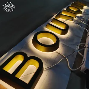 Letters Letter Room Decor 304 Stainless Steel Letters Hotel Led Alphabet Business Logo Outside Letter Signs Traditional Storefront Sign