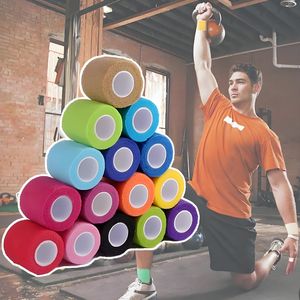 Auto-adhésif non-tissé résistance cohésif sport bandes de cheveux bandages <span class=keywords><strong>bande</strong></span> haltérophilie pour le sport - Product Image 6