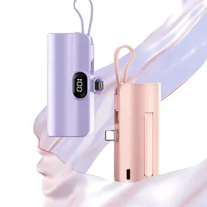 Ricarica rapida di più colori Mini capsula Power Bank Display a Led portachiavi portatile Mini Power Bank per universale Smart Phone
