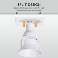 Le module encastré carré de Downlight de LED logeant GU10 a mené le projecteur de plafond d'épi pour le projet commercial