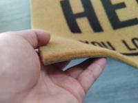 Tapis de porte en fibre de coco artificielle imprimée, fabricant chinois en gros, tapis en caoutchouc TPE