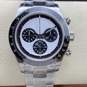 2025 High-end Men's Mechanical Watch Classic Black Dial Three-pod Chronograph 904L Steel Mechanical <b>Wristwatch</b> - Product Image 2