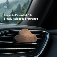 Désodorisant voiture en noyer naturel, diffuseur d'huile essentielle avec clip magnétique, rechargeable pour grille