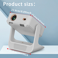 Projecteur intelligent commercial F avec design de tablette tactile 8 pouces |   Projecteur domestique et professionnel 450 ANSI 1280*720P Android 12 avec autofocus