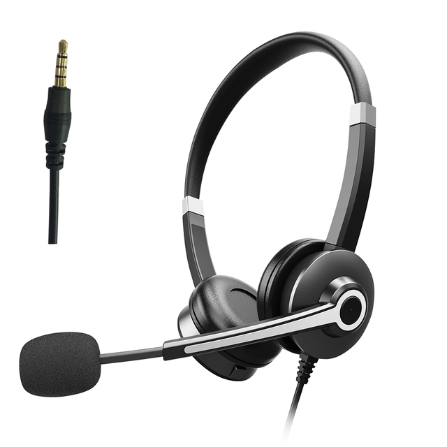 Hot Sell OEM Headset With Microphone Wired 3.5 mm Offical Call Center Headsets