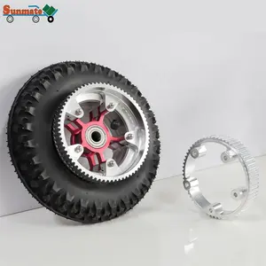 6 7 8 inch Inflatable Off-road Pneumatic Wheel for Dirt Scooter Electric Mountainboard Skateboard with 72 teeth Gear