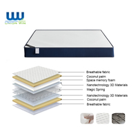 Union Win-Ensemble de chambre à coucher avec aspirateur simple, matelas à ressorts en mousse compressée de qualité naturelle