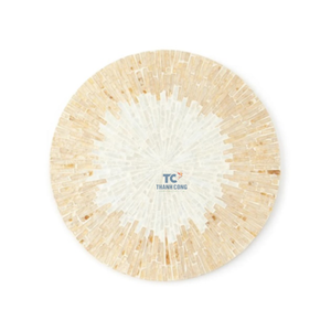 แผ่นรองจานหอยมุกตกแต่งแบบโบฮีเมียนวัสดุออร์แกนิกเป็นมิตรกับสิ่งแวดล้อมปรับแต่งได้หรูหราสไตล์โบฮีเมียน - Product Image 3